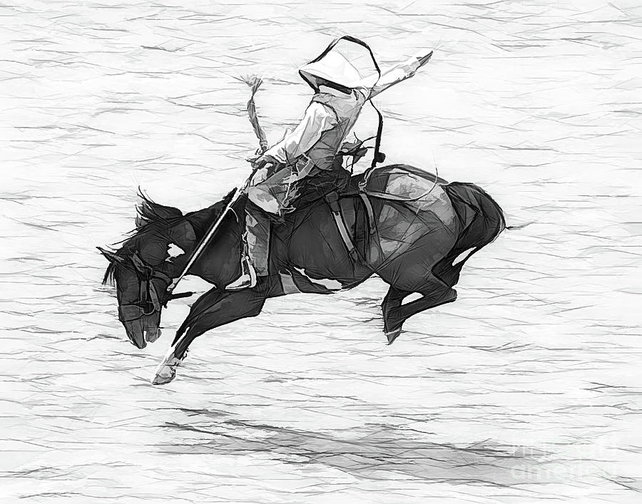 Rodeo Sketch #4 Photograph by John Freidenberg