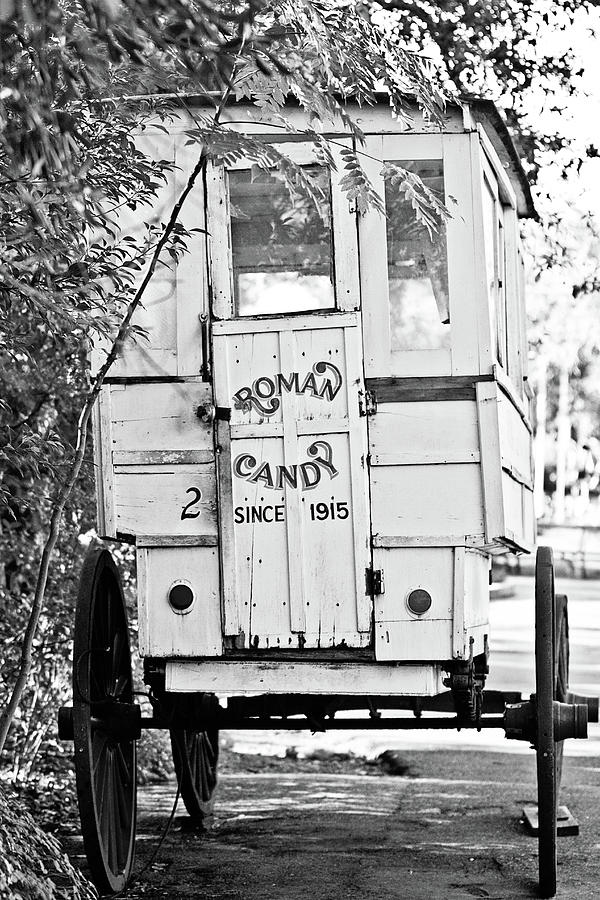 Roman Candy Cart - BW Photograph by Scott Pellegrin | Fine Art America