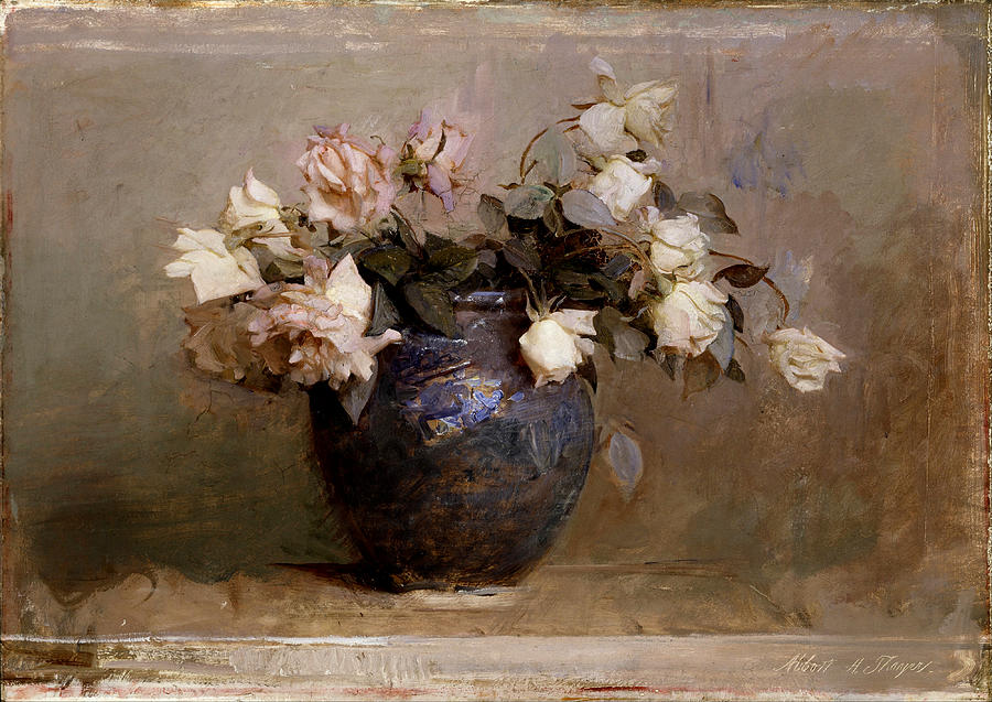 Rose Painting - Roses #4 by Abbott Handerson Thayer