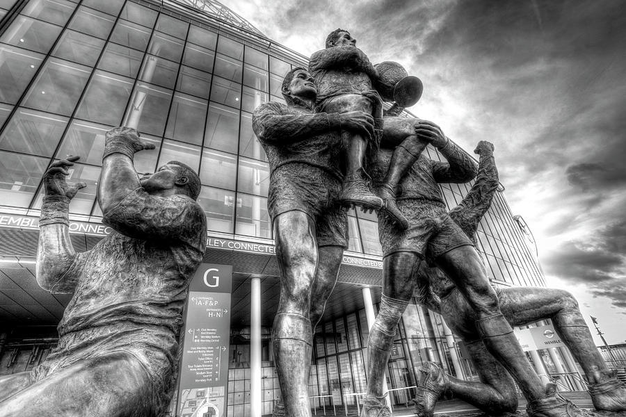 Rugby League Legends Statue Wembley stadium #4 Photograph by David Pyatt