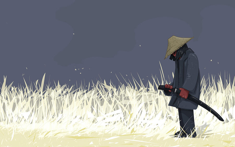 Winter Digital Art - Samurai #4 by Maye Loeser