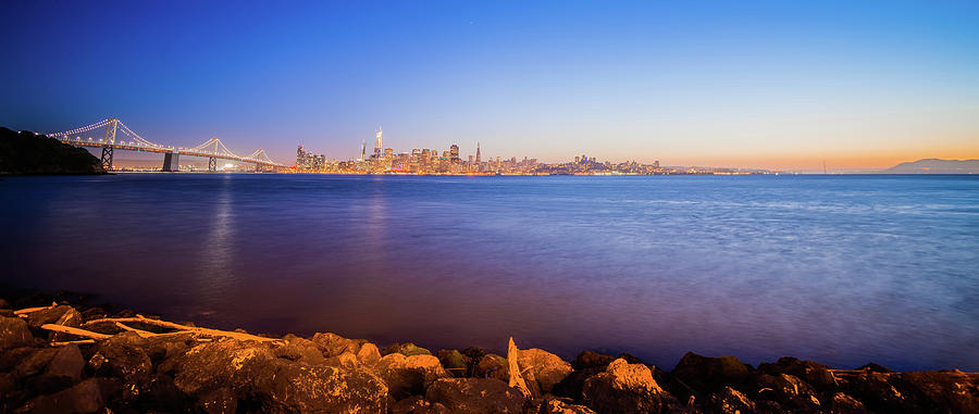San Francisco Bay Sunset From Treasure Island #4 Photograph by Alex Grichenko