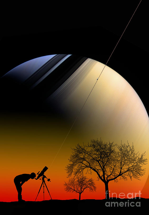 Saturn And Astronomer #4 Photograph by Larry Landolfi