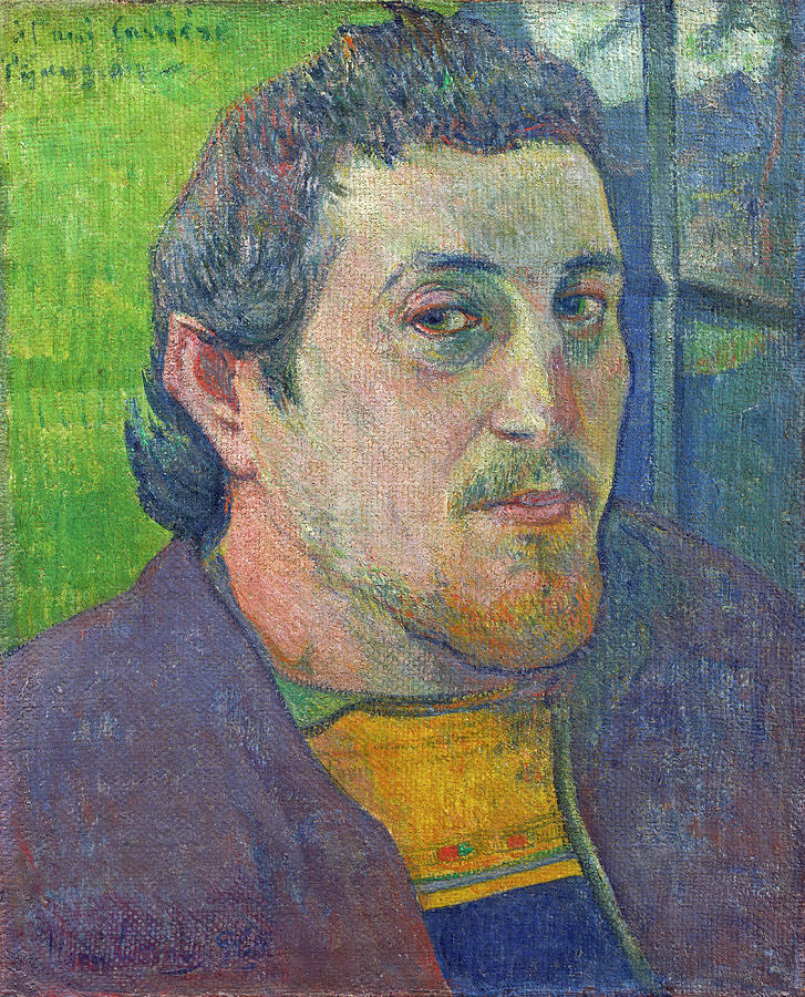 Self-Portrait Dedicated to Carriere #6 Painting by Paul Gauguin