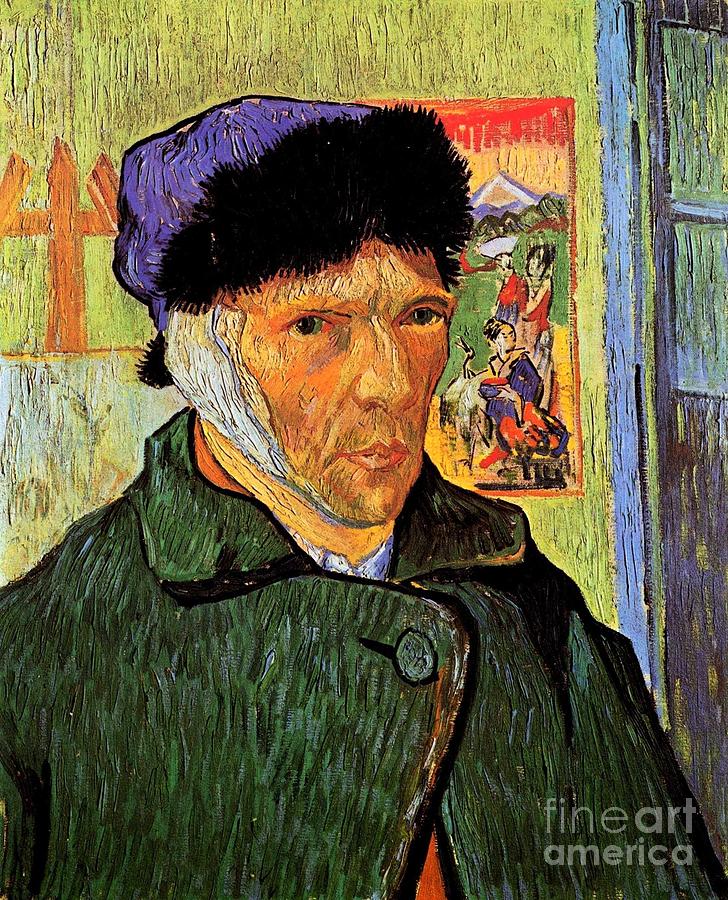 Arles Painting - Self-Portrait with Bandaged Ear #4 by Vincent Van Gogh