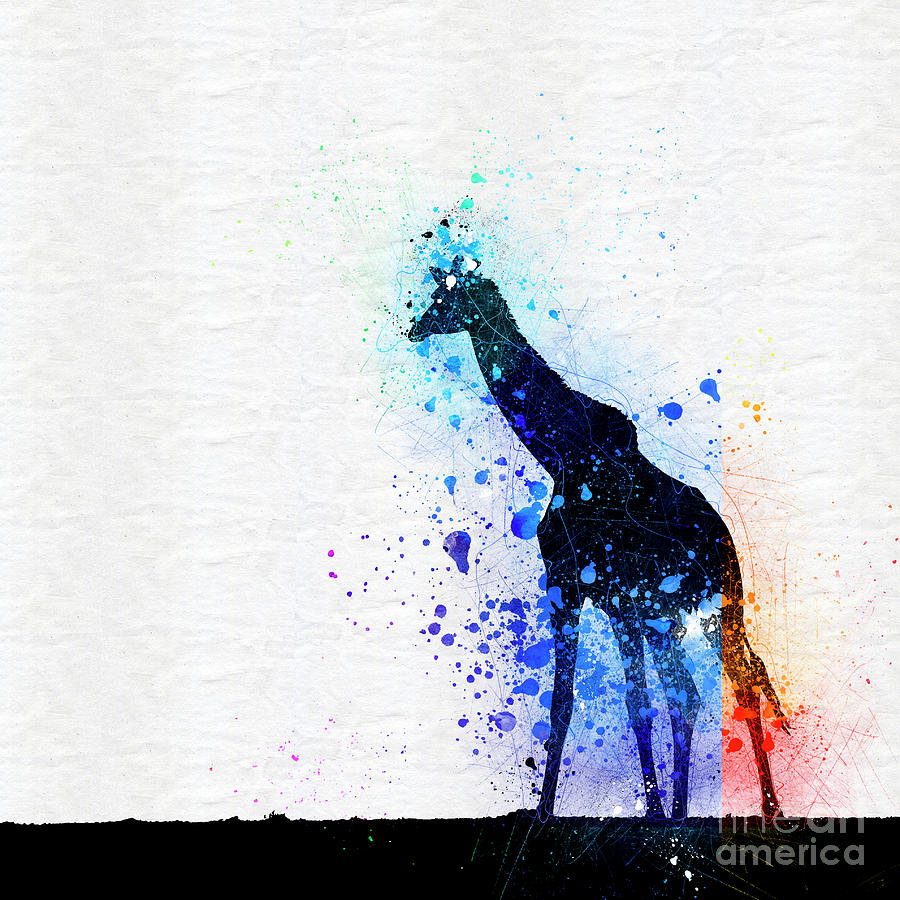 Silhouette of a giraffe  #4 Photograph by Humourous Quotes