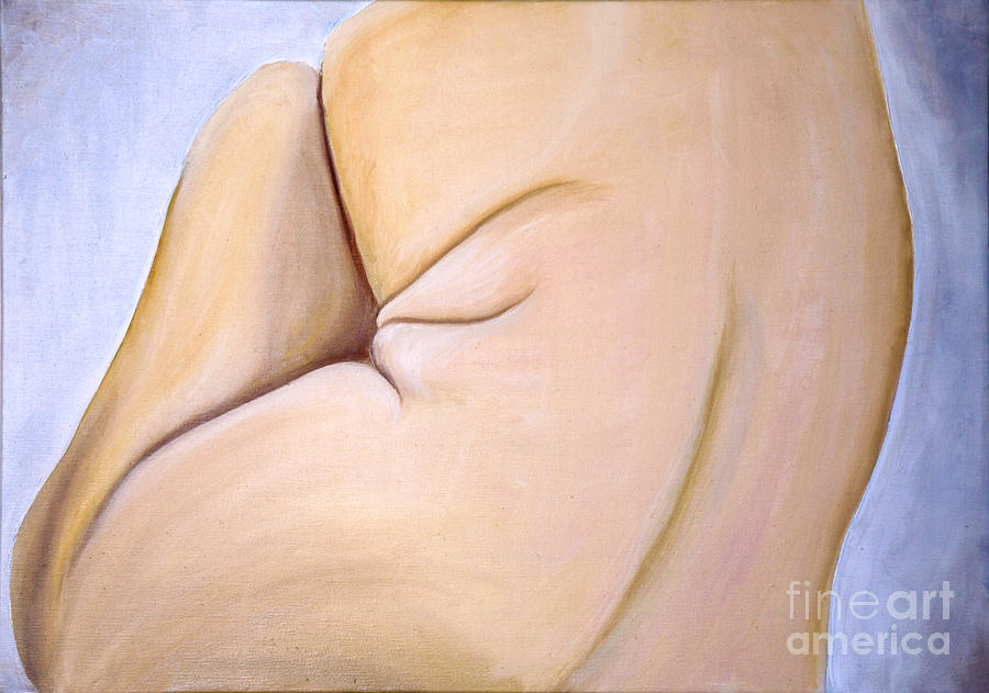 Sitting fat nude woman #4 Photograph by Vladi Alon