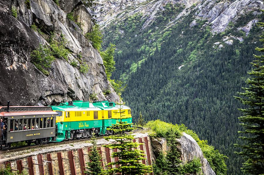 SKAGWAY, ALASKA, USA - JUNE 2017 - Alaskan Canadian White Pass t ...