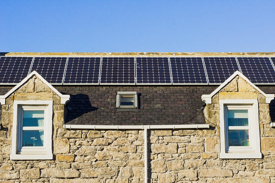Cottage Photograph - Solar panels #4 by Tom Gowanlock