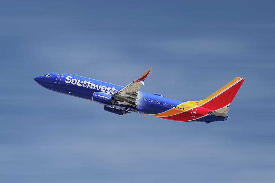 Southwest Mixed Media - Southwest Airlines Boeing 737-8H4 #4 by Smart Aviation