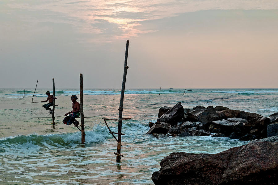 Stilt Fishermen - Sri Lanka #4 Photograph by Joana Kruse