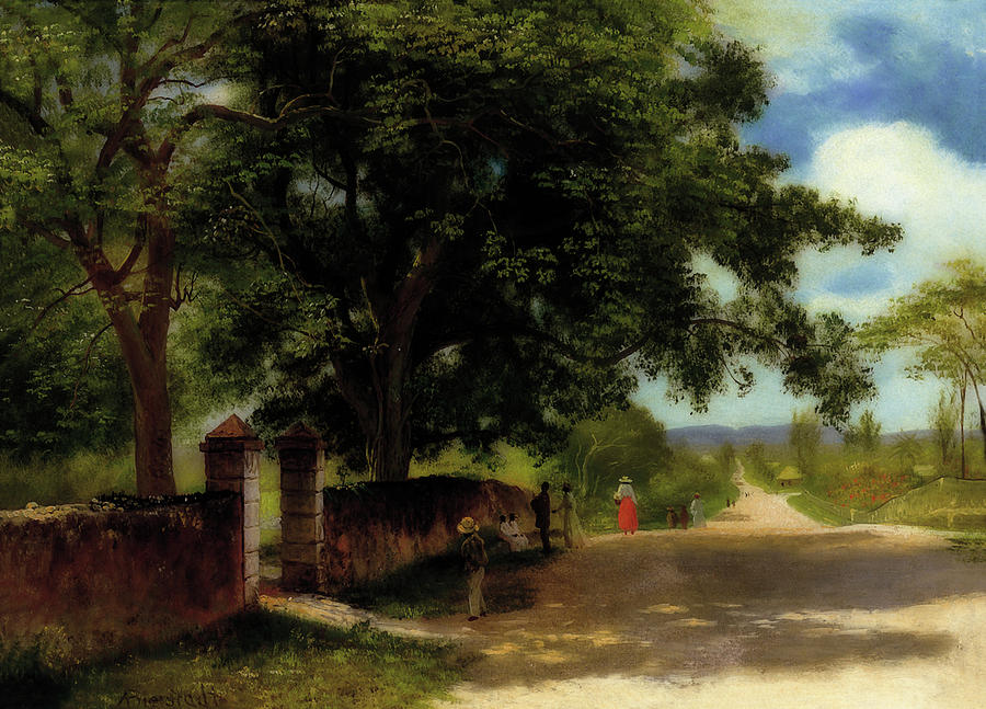 Albert Bierstadt  Painting - Street In Nassau #4 by Mountain Dreams