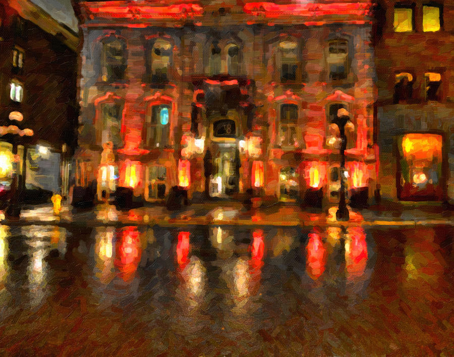 City Painting - Street Reflections #4 by Prince Andre Faubert