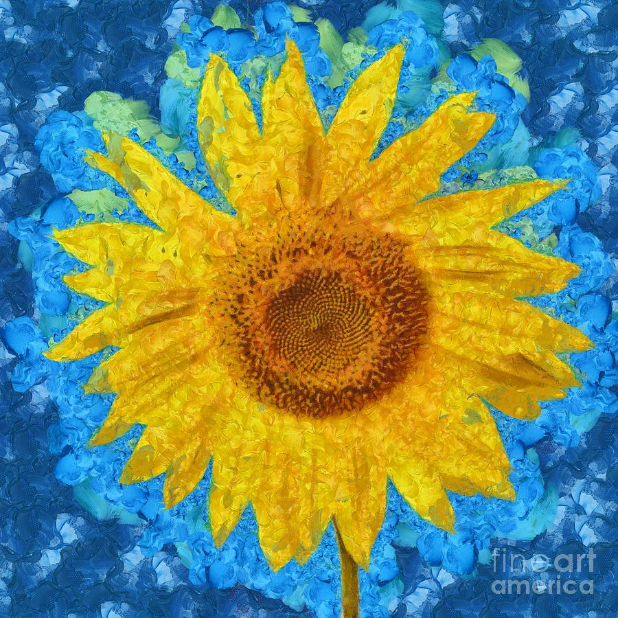 Sunflower #4 Painting by Edward Fielding