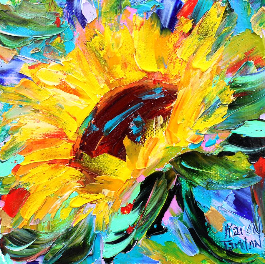 Sunflower Joy #4 Painting by Karen Tarlton