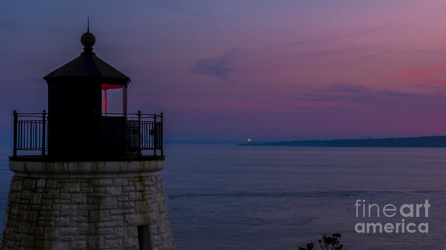 Sunset from Castle Hill Lighthouse. #3 Photograph by New England Photography