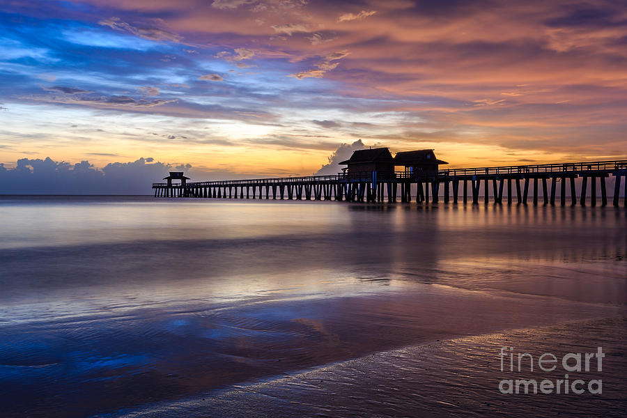 Sunset Naples Pier Florida #4 Photograph by Hans- Juergen Leschmann