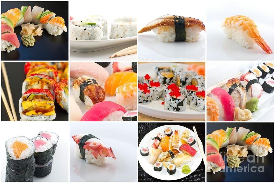 Sushi Food Collage Photograph by Ezume Images - Fine Art America