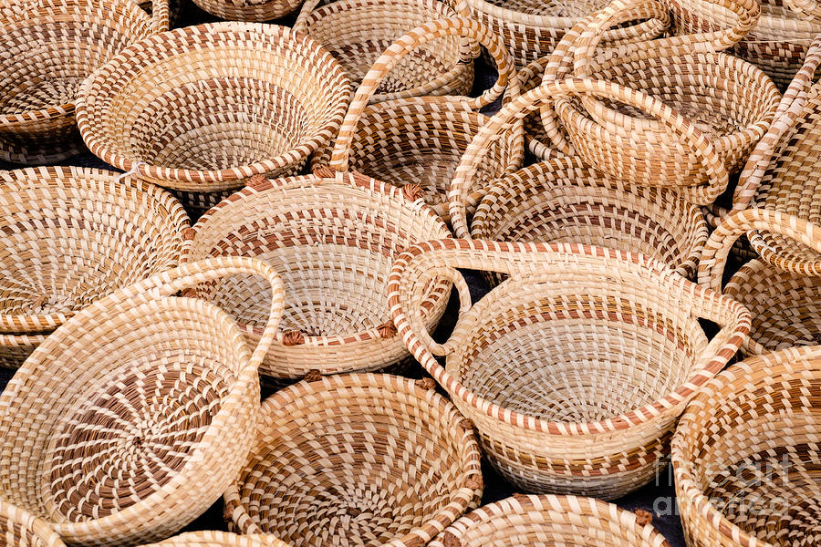 Sweetgrass Baskets at the Charleston City Market #4 Photograph by Dawna Moore Photography