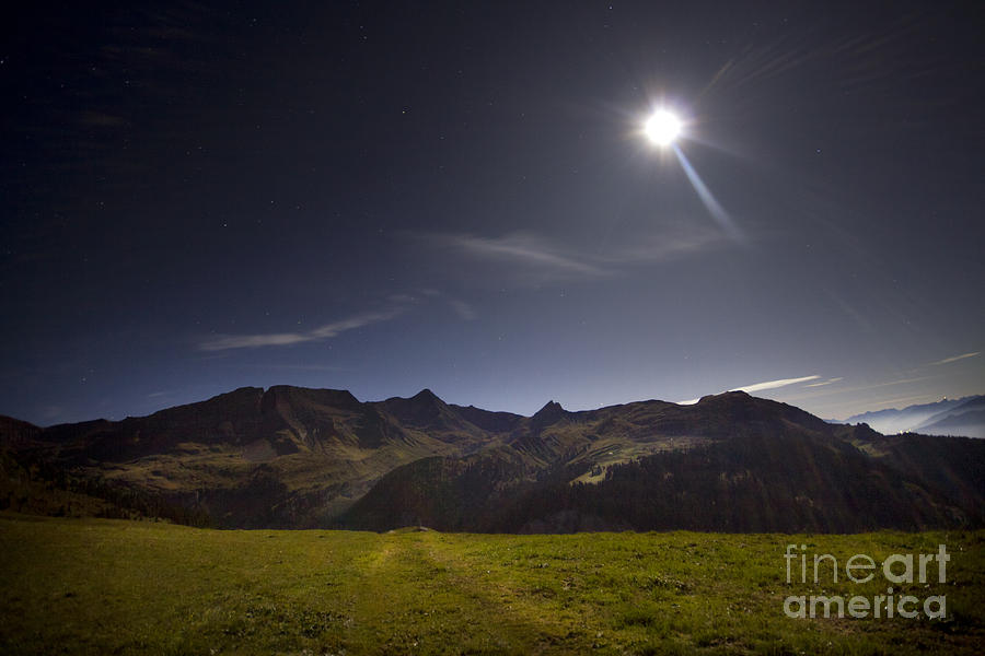 Mountain Photograph - Swiss Alps In The Night #4 by Ang El