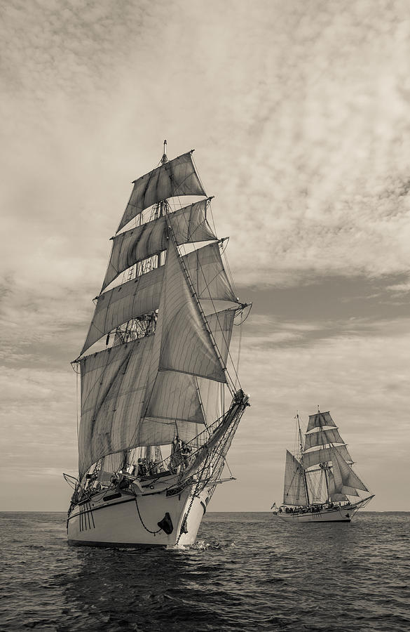 Twin Tall Ships Photograph by Cliff Wassmann