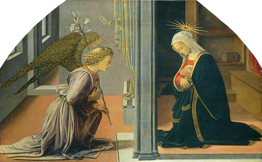 The Annunciation #5 Painting by Fra Filippo Lippi