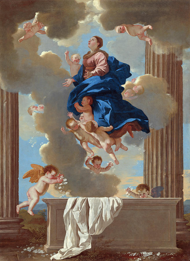 Nicolas Poussin Painting - The Assumption of the Virgin #6 by Nicolas Poussin