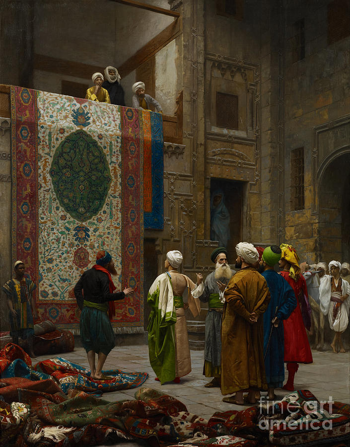The Carpet Merchant Painting by Celestial Images