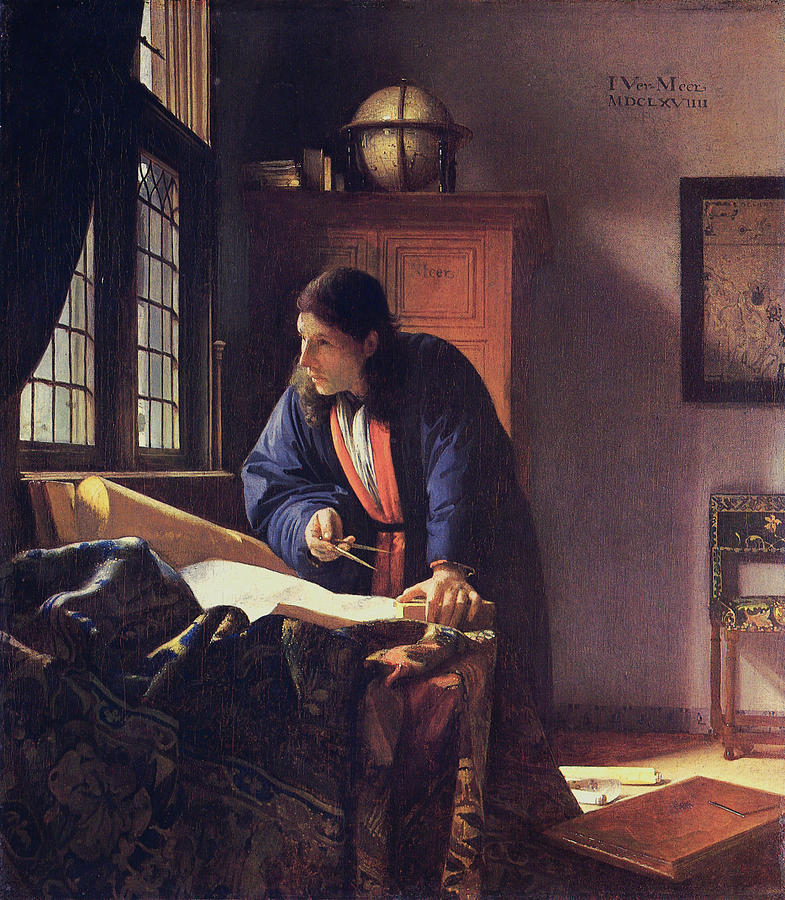 The Geographer #4 Painting by Johannes Vermeer