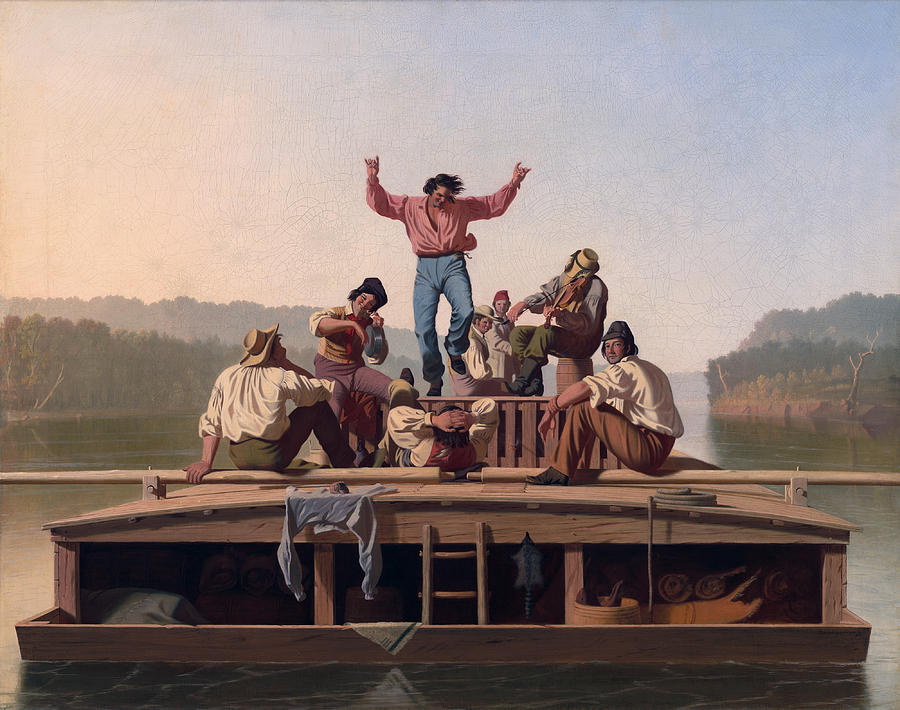 The Jolly Flatboatmen #4 Painting by George Caleb Bingham