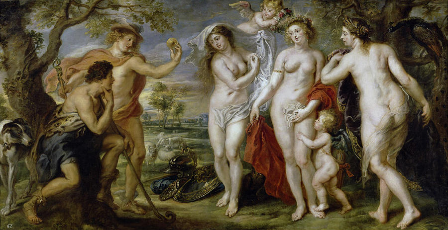 Greek Painting - The Judgment of Paris #4 by Peter Paul Rubens