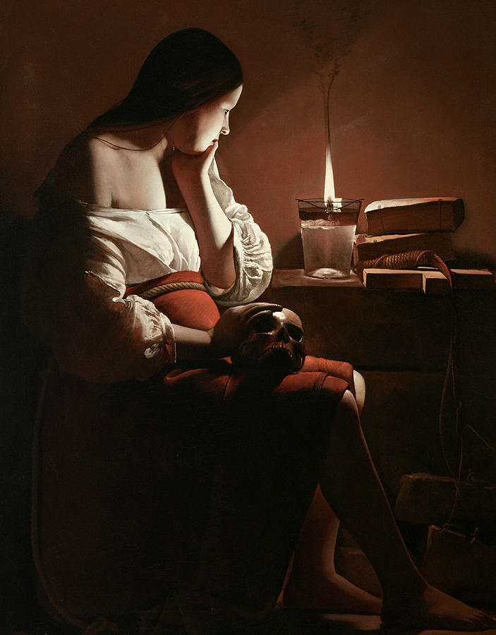 georges de la tour mary magdalene with the smoking flame