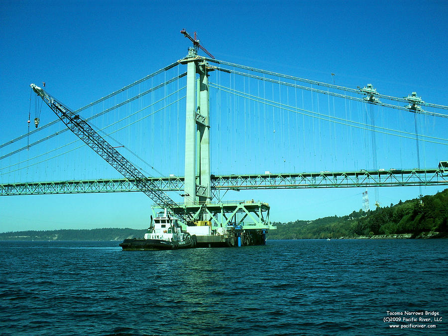 The New Tacoma Narrows Bridge Photograph by Alan Espasandin