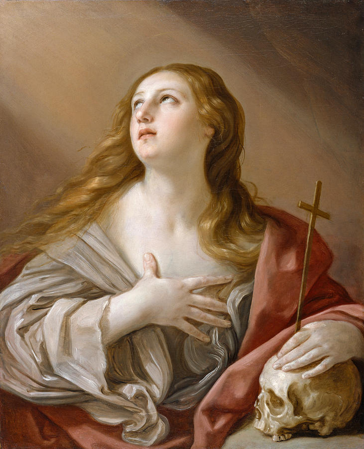 The Penitent Magdalene #6 Painting by Guido Reni