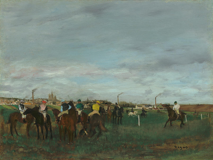 The Races #6 Painting by Edgar Degas