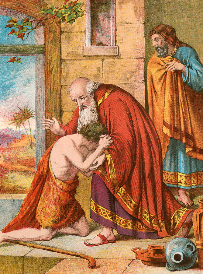 Prodigal Painting - The Return of the Prodigal Son by English School