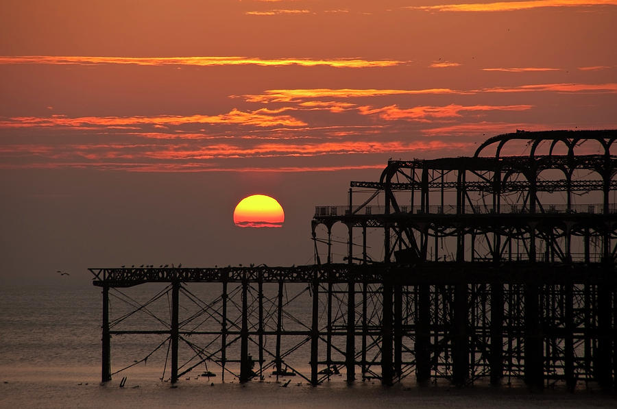 The West Pier in Brighton at sunset #4 Photograph by Dutourdumonde Photography