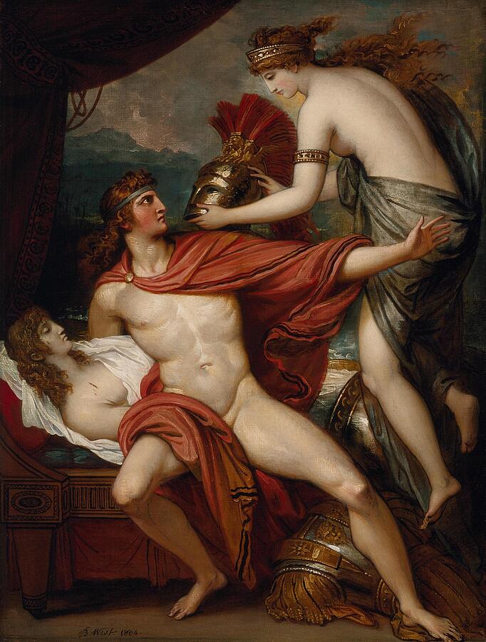 Thetis Bringing the Armor to Achilles, from 1804 Painting by Benjamin West