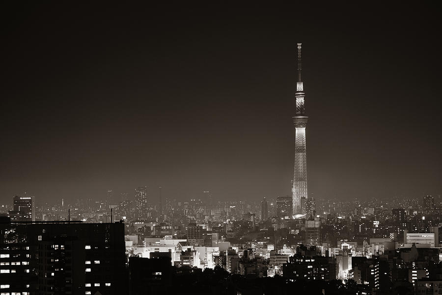 Tokyo rooftop #4 Photograph by Songquan Deng