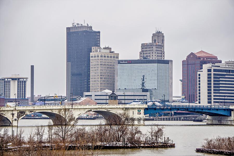 Toledo Ohio City Skyline And Bridges Around Downtown #4 Photograph by Alex Grichenko