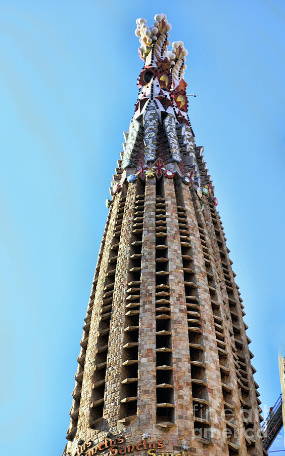 4 Towers Completed 4 more to follow Gaudis La Sagrada Families  Photograph by Chuck Kuhn
