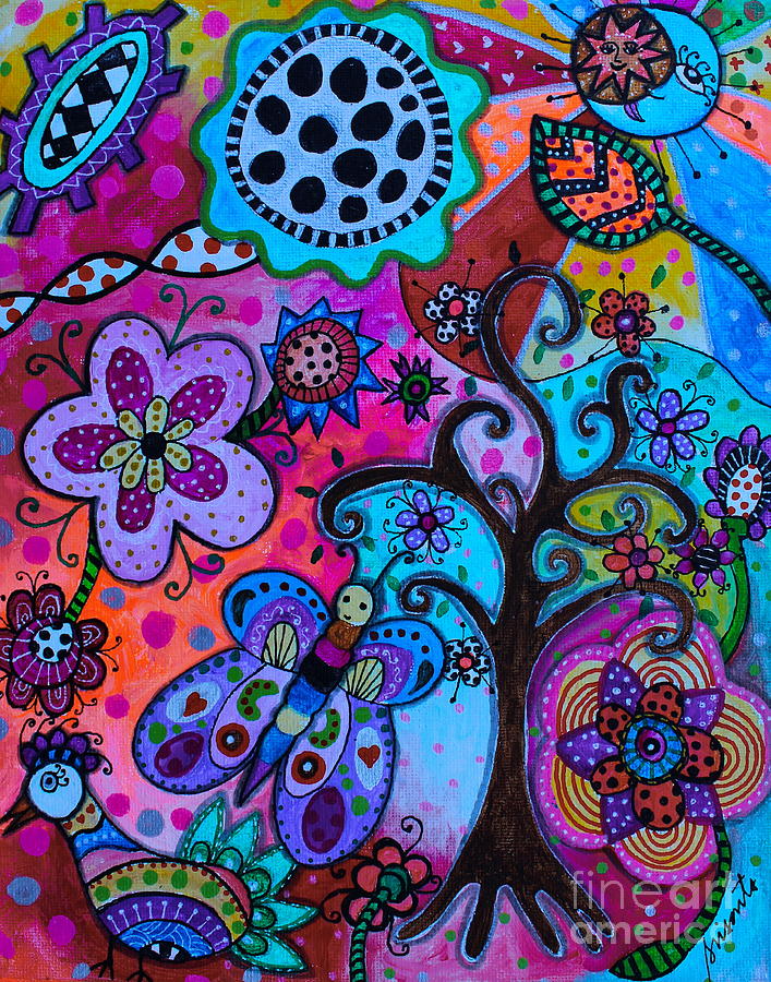 Flower Painting - Tree Of Hope #4 by Pristine Cartera Turkus