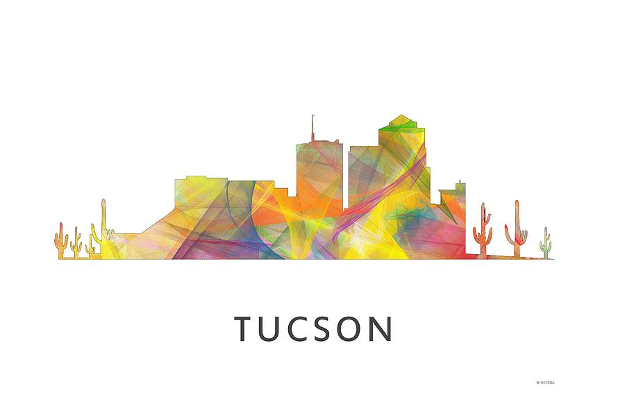 Tucson Arizona Skyline #4 Digital Art by Marlene Watson