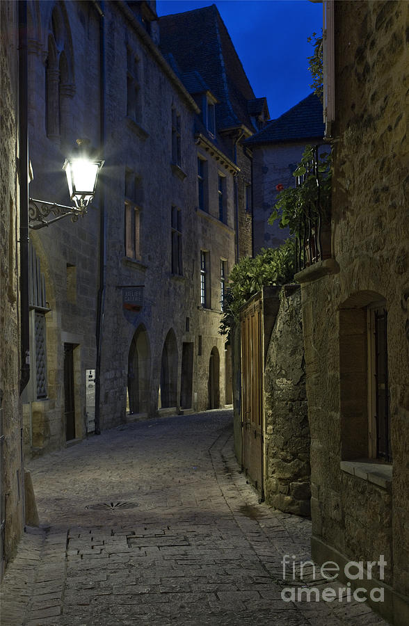 Twilight at the medieval city of Sarlat France Photograph by Kamala ...