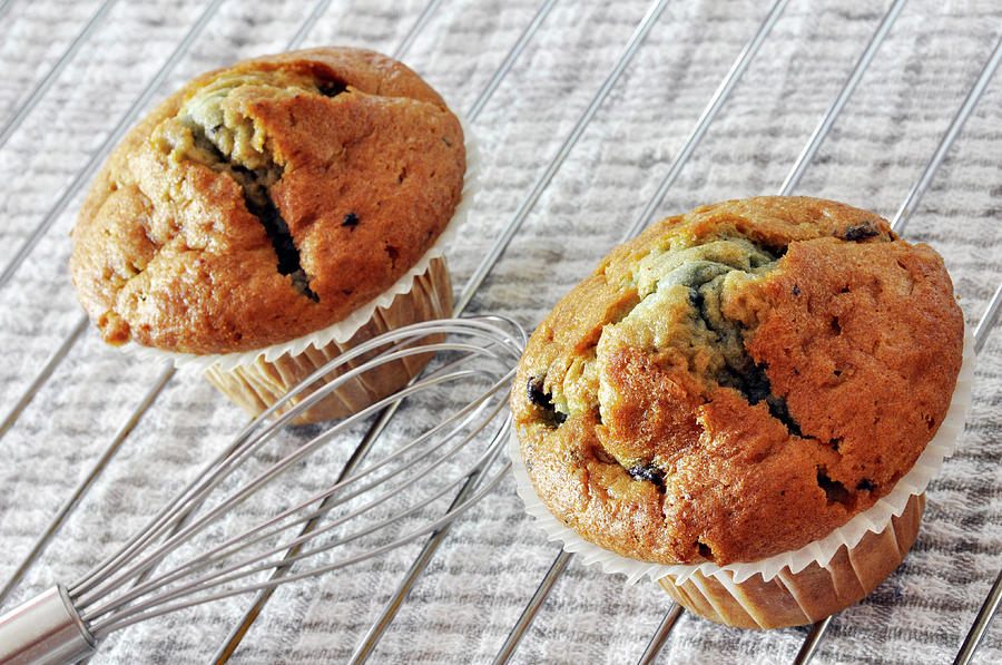 Two blueberry muffins #4 Photograph by Dutourdumonde Photography