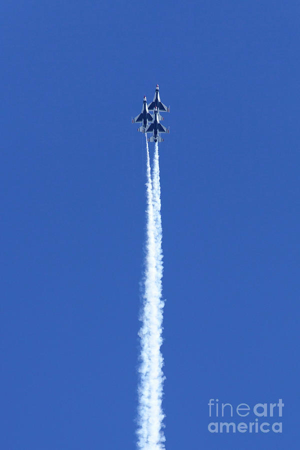 US Air Force Thunderbirds preforming precision aerial maneuvers #4 Photograph by Anthony Totah
