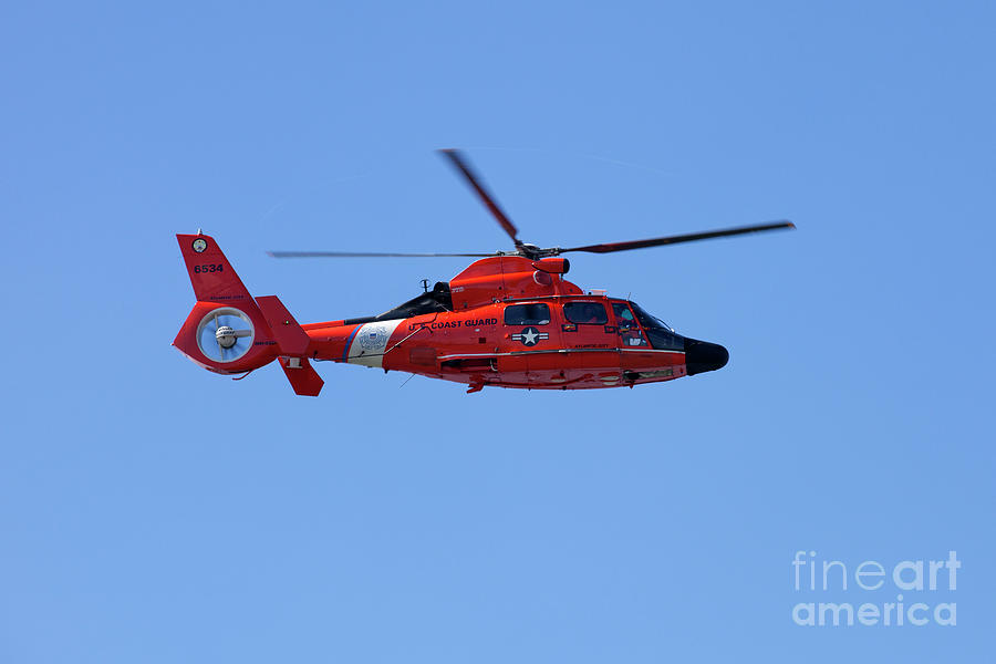 US Coast Guard MH-65-C Dauphin Rescue helicopter #3 Photograph by Anthony Totah