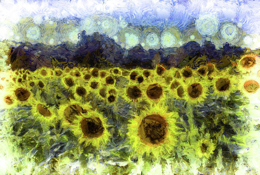 Van Gogh Sunflowers #4 Photograph by David Pyatt