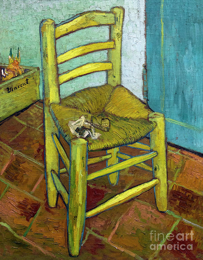 Van Goghs Chair by Vincent Van Gogh Painting by Vincent Van Gogh