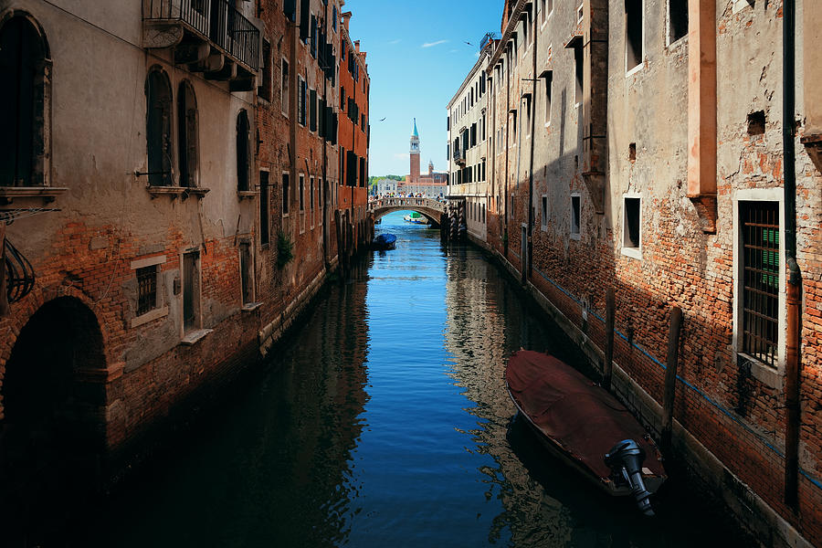 Venice canal #4 Photograph by Songquan Deng